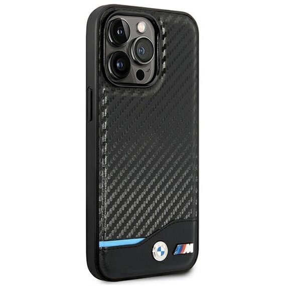 Case BMW BMHCP14L22NBCK iPhone 14 Pro 6.1 "black / black Leather Carbon | Techbox