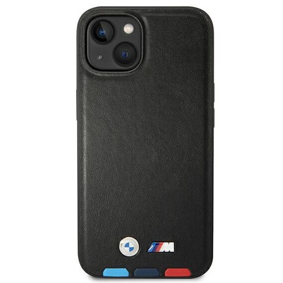 Case BMW BMHMP14M22PTDK iPhone 14 Plus 6.7 "black / black Leather Stamp Tricolor Magsafe | Techbox