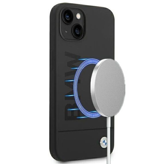 Case BMW BMHMP14MSLBLBK iPhone 14 Plus 6.7 "black / black hardcase Silicone Signature Logo Magsafe | Techbox