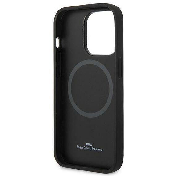 Etui BMW BMHMP14LSLLBK iPhone 14 Pro 6,1" czarny/black hardcase Signature Logo Imprint Magsafe | Techbox