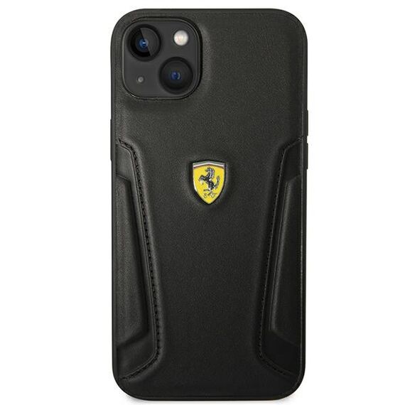 Ferrari FEHCP14MRBUK iPhone 14 Plus 6.7 "black / black hardcase Leather Stamp Sides - Apple Cases - Cases - Techbox
