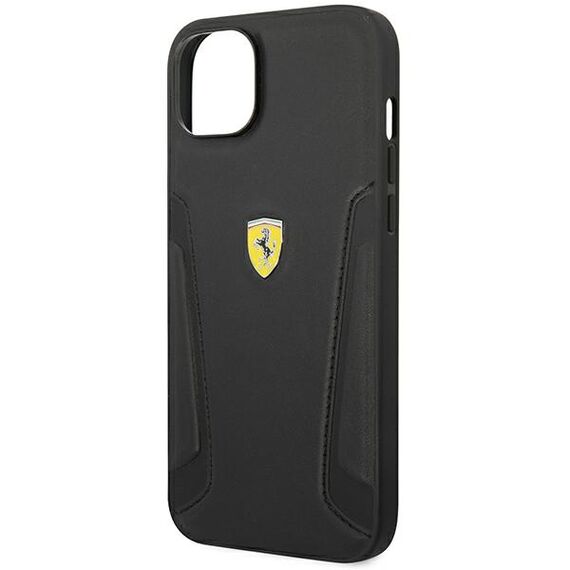 Ferrari FEHCP14MRBUK iPhone 14 Plus 6.7 "black / black hardcase Leather Stamp Sides - Apple Cases - Cases - Techbox