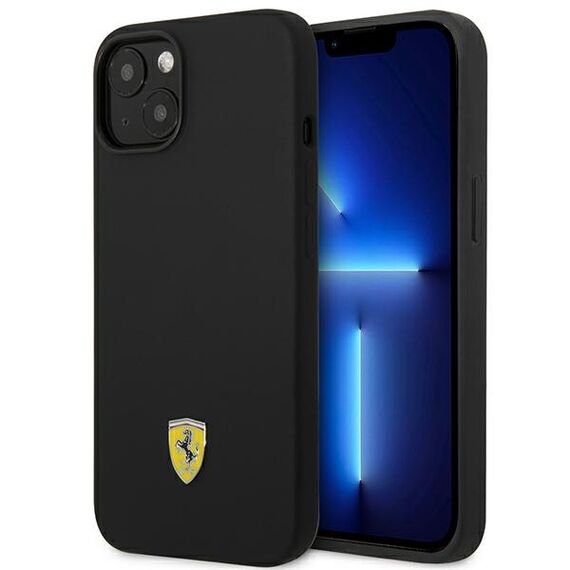 Ferrari FEHCP14SSIBBK iPhone 14 6.1" black/black hardcase Silicone Metal Logo | Techbox