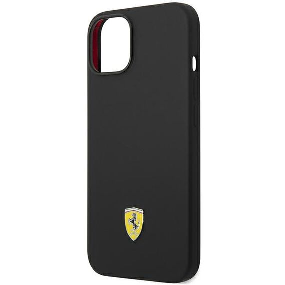 Ferrari FEHCP14SSIBBK iPhone 14 6.1" black/black hardcase Silicone Metal Logo | Techbox