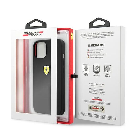 Ferrari FESSIHCP13SBK iPhone 13 mini 5.4" black/black hardcase Silicone | Techbox
