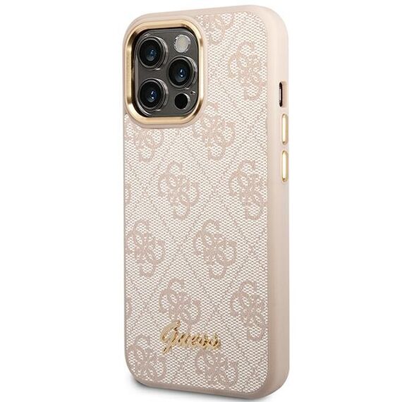 Guess 4G Vintage Gold Logo case for iPhone 14 Pro - pink - Uncategorized Cases (2) - Cases - Techbox