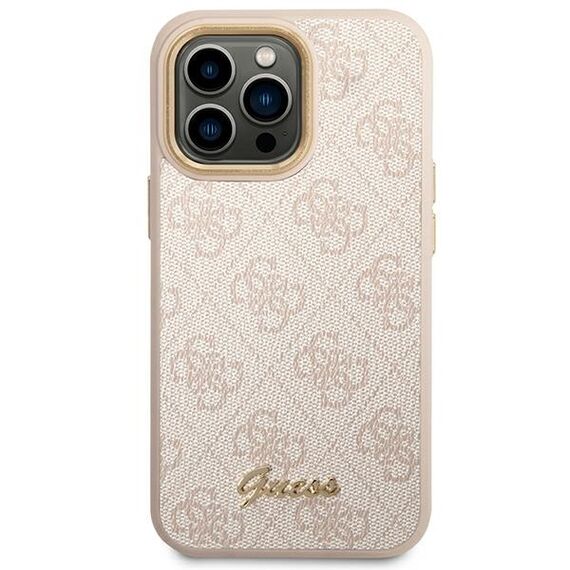 Guess 4G Vintage Gold Logo case for iPhone 14 Pro - pink - Uncategorized Cases (2) - Cases - Techbox