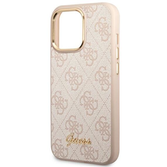 Guess 4G Vintage Gold Logo case for iPhone 14 Pro - pink - Uncategorized Cases (2) - Cases - Techbox