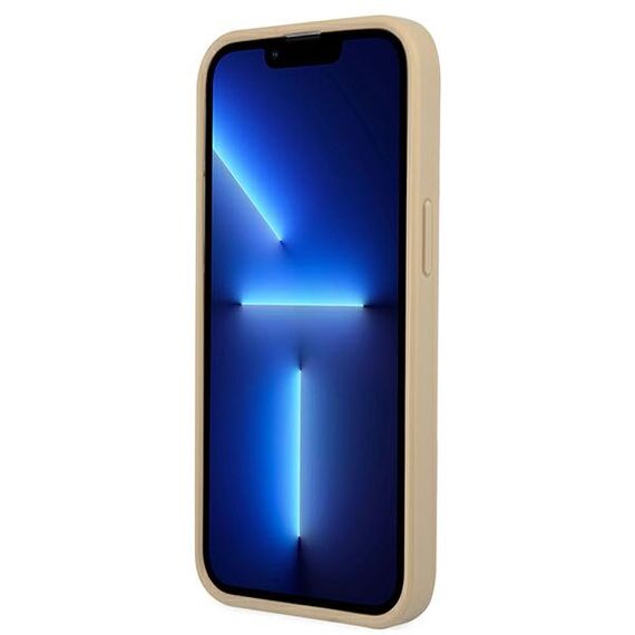 Guess GUHCP13SPSATLE iPhone 13 mini 5,4" beÅ¼owy/beige hardcase SaffianoTriangle Logo - Apple Cases - Cases - Techbox
