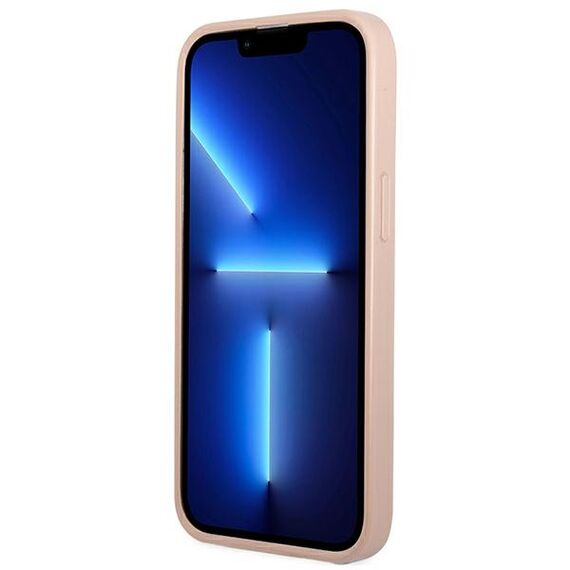 Guess GUHCP13SPSATPP iPhone 13 mini 5,4 "pink / pink hardcase SaffianoTriangle Logo Cardslot | Techbox