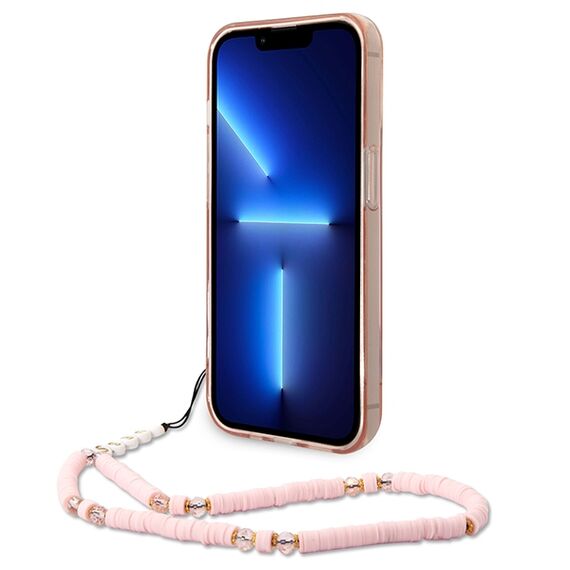Guess GUHCP14LHGCOHP iPhone 14 Pro 6.1" pink/pink hardcase Translucent Pearl Strap - Apple Cases - Cases - Techbox