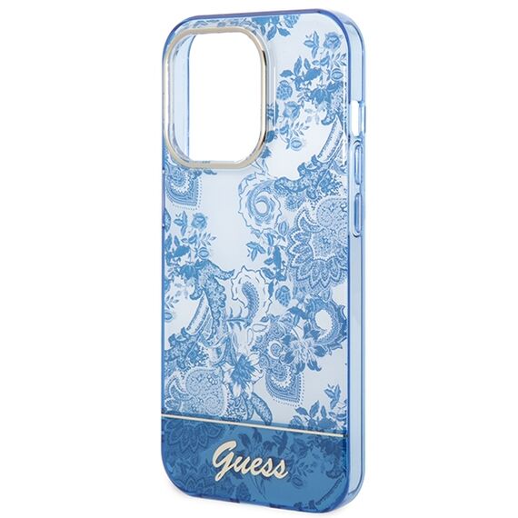 Guess GUHCP14LHGPLHB iPhone 14 Pro 6.1" blue/blue hardcase Porcelain Collection - Apple Cases - Cases - Techbox