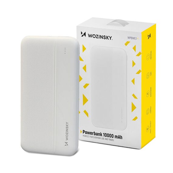 Wozinsky powerbank 10000mAh 2 x USB white (WPBWE1) - Powerbanks - Smartphone Chargers - Techbox