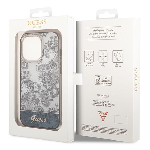Guess GUHCP14LHGPLHG iPhone 14 Pro 6.1" grey/grey hardcase Porcelain Collection | Techbox
