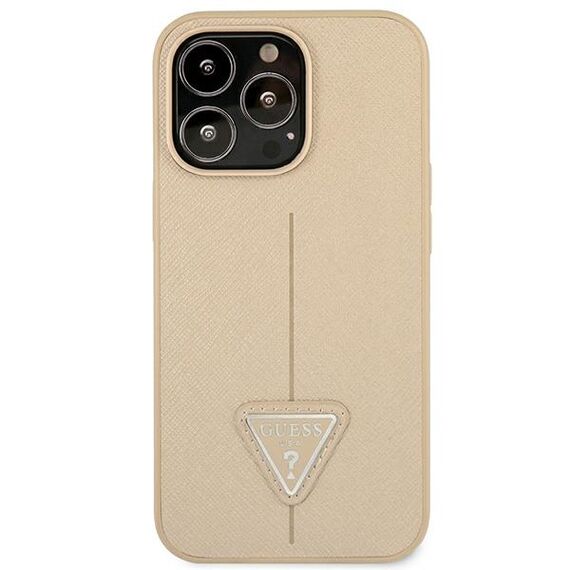 Guess GUHCP14LPSATLE iPhone 14 Pro 6,1 "beige / beige hardcase SaffianoTriangle Logo | Techbox