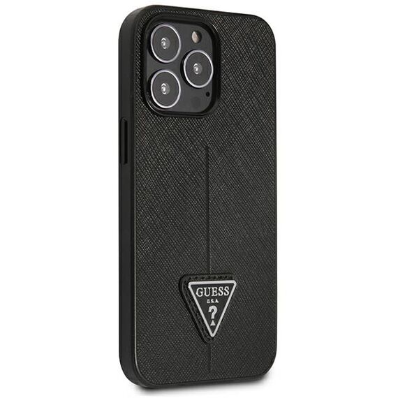 Guess GUHCP14LPSATLK iPhone 14 Pro 6.1" black/black hardcase SaffianoTriangle Logo | Techbox
