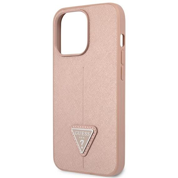 Guess GUHCP14LPSATLP iPhone 14 Pro 6,1" rÃ³Å¼owy/pink hardcase SaffianoTriangle Logo - Apple Cases - Cases - Techbox