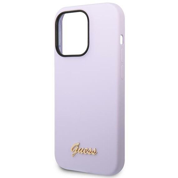Guess GUHCP14LSLSMU iPhone 14 Pro 6.1" purple/purple hard case Silicone Vintage Gold Logo | Techbox