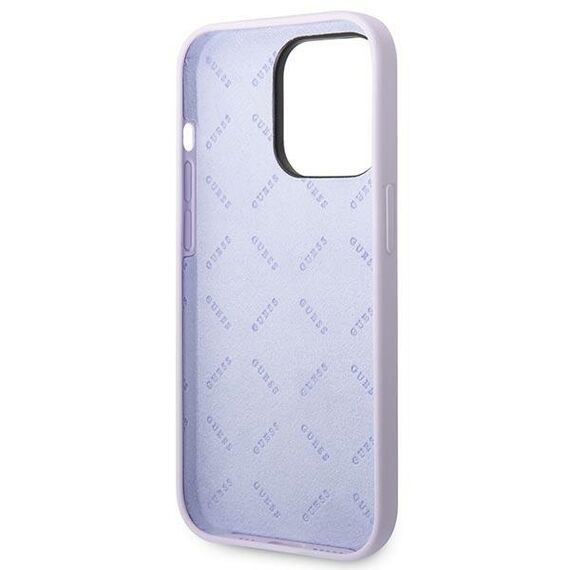 Guess GUHCP14LSLSMU iPhone 14 Pro 6.1" purple/purple hard case Silicone Vintage Gold Logo | Techbox