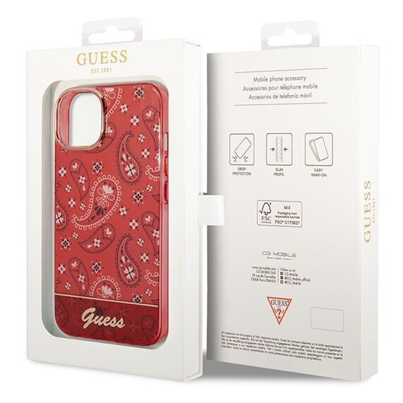 Guess GUHCP14MHGBNHR iPhone 14 Plus 6.7" red/red hardcase Bandana Paisley | Techbox