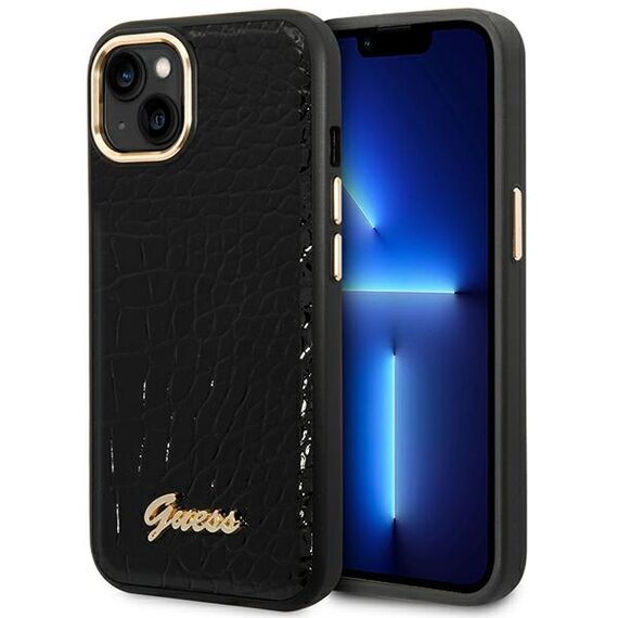 Guess GUHCP14MHGCRHK iPhone 14 Plus 6.7 "black / black hardcase Croco Collection - Apple Cases - Cases - Techbox