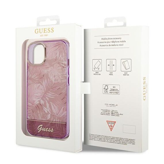 Guess GUHCP14MHGJGHP iPhone 14 Plus 6,7" rÃ³Å¼owy/pink hardcase Jungle Collection - Apple Cases - Cases - Techbox