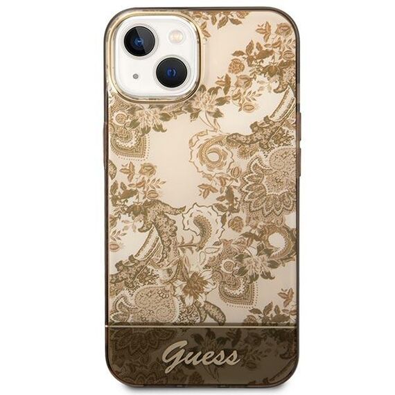 Guess GUHCP14MHGPLHC iPhone 14 Plus 6.7" ocher hardcase Porcelain Collection - Apple Cases - Cases - Techbox