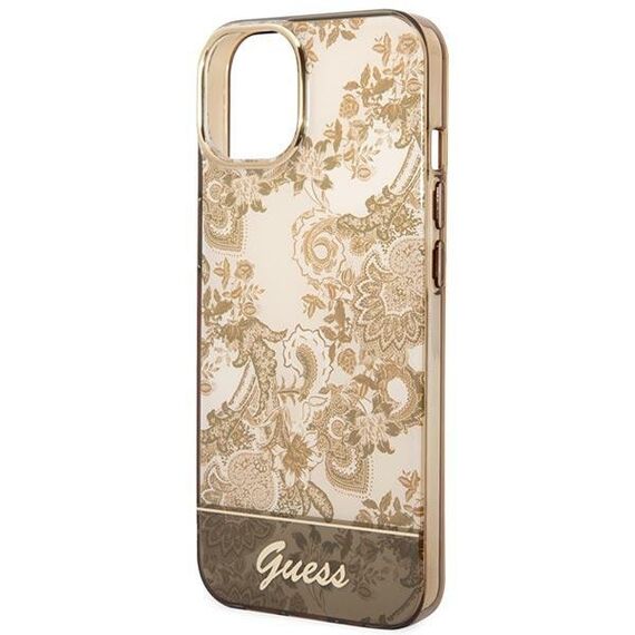 Guess GUHCP14MHGPLHC iPhone 14 Plus 6.7" ocher hardcase Porcelain Collection - Apple Cases - Cases - Techbox