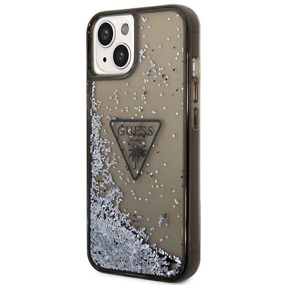 Guess GUHCP14MLFCTPK iPhone 14 Plus 6.7" black/black hardcase Liquid Glitter Palm Collection | Techbox