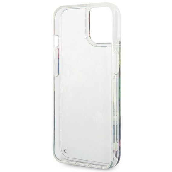 Guess GUHCP14MLFLSB iPhone 14 Plus 6,7" niebieski/blue hardcase Flower Liquid Glitter - Apple Cases - Cases - Techbox