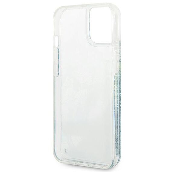 Guess GUHCP14MLFLSN iPhone 14 Plus 6,7" zielony/green hardcase Flower Liquid Glitter - Apple Cases - Cases - Techbox
