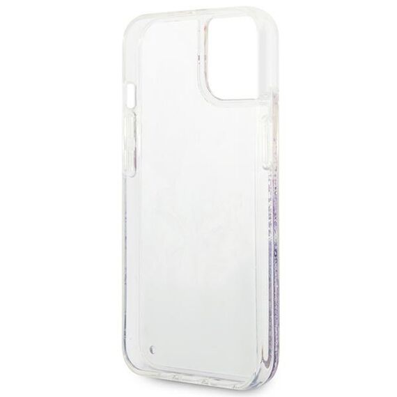 Guess GUHCP14MLFLSU iPhone 14 Plus 6,7" fioletowy/purple hardcase Flower Liquid Glitter - Apple Cases - Cases - Techbox