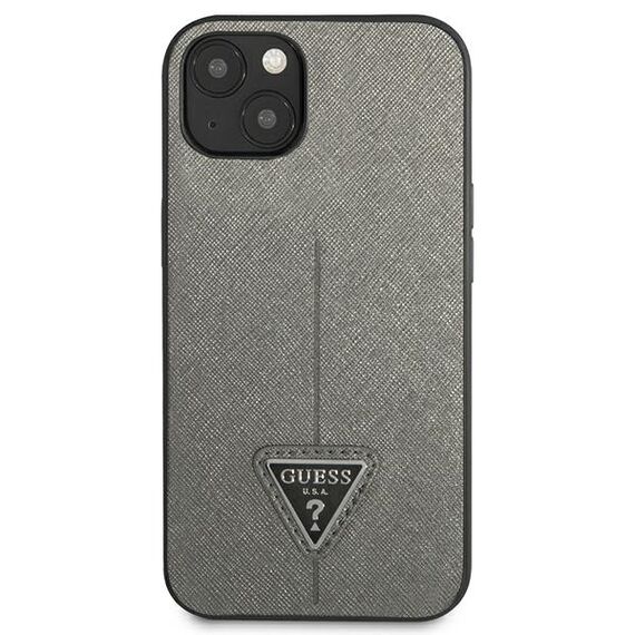 Guess GUHCP14MPSATLG iPhone 14 Plus 6.7 "silver / silver hardcase SaffianoTriangle Logo | Techbox