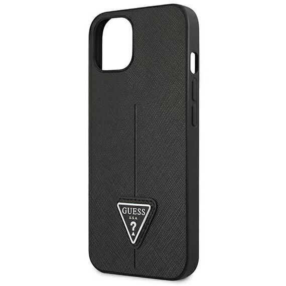 Guess GUHCP14MPSATLK iPhone 14 Plus 6,7 "black / black hardcase SaffianoTriangle Logo | Techbox