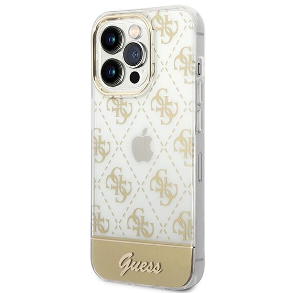 Guess GUHCP14XHG4MHG iPhone 14 Pro Max 6.7 "gold / gold hardcase 4G Pattern Script - Apple Cases - Cases - Techbox