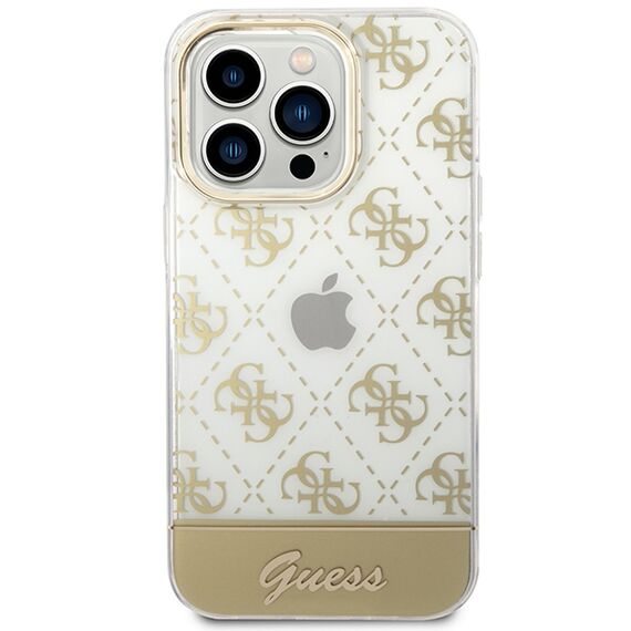 Guess GUHCP14XHG4MHG iPhone 14 Pro Max 6.7 "gold / gold hardcase 4G Pattern Script - Apple Cases - Cases - Techbox