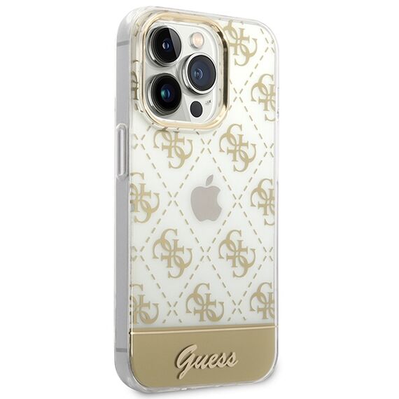 Guess GUHCP14XHG4MHG iPhone 14 Pro Max 6.7 "gold / gold hardcase 4G Pattern Script - Apple Cases - Cases - Techbox