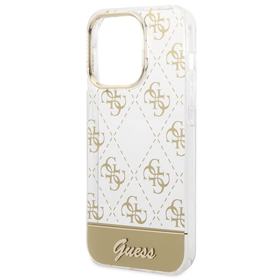 Guess GUHCP14XHG4MHG iPhone 14 Pro Max 6.7 "gold / gold hardcase 4G Pattern Script - Apple Cases - Cases - Techbox