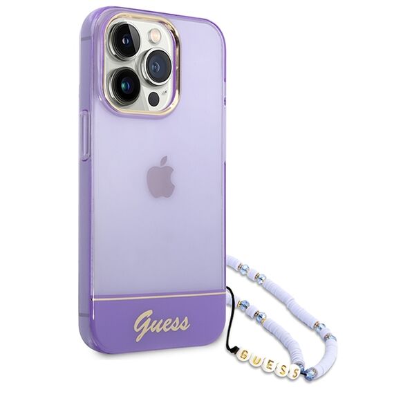 Guess GUHCP14XHGCOHU iPhone 14 Pro Max 6.7" purple/purple hardcase Translucent Pearl Strap - Apple Cases - Cases - Techbox