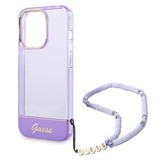Guess GUHCP14XHGCOHU iPhone 14 Pro Max 6.7" purple/purple hardcase Translucent Pearl Strap - Apple Cases - Cases - Techbox