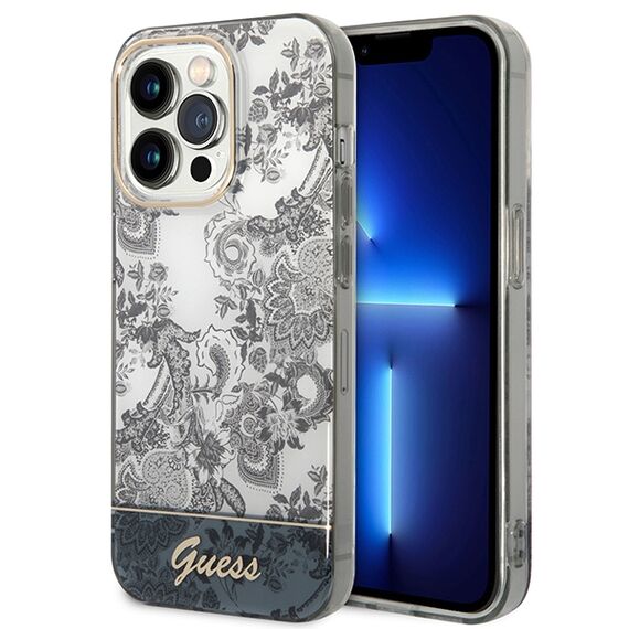 Guess GUHCP14XHGPLHG iPhone 14 Pro Max 6.7 "gray / gray hardcase Porcelain Collection | Techbox