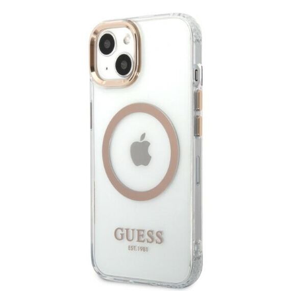 Guess GUHMP13MHTRMD iPhone 13 6.1 "gold / gold hard case Metal Outline Magsafe - Apple Cases - Cases - Techbox