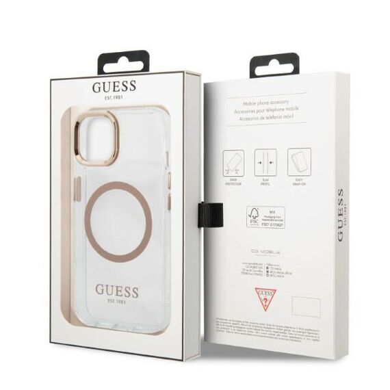 Guess GUHMP13MHTRMD iPhone 13 6.1 "gold / gold hard case Metal Outline Magsafe - Apple Cases - Cases - Techbox