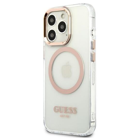 Guess GUHMP13XHTRMD iPhone 13 Pro Max 6.7 "gold / gold hard case Metal Outline Magsafe - Apple Cases - Cases - Techbox