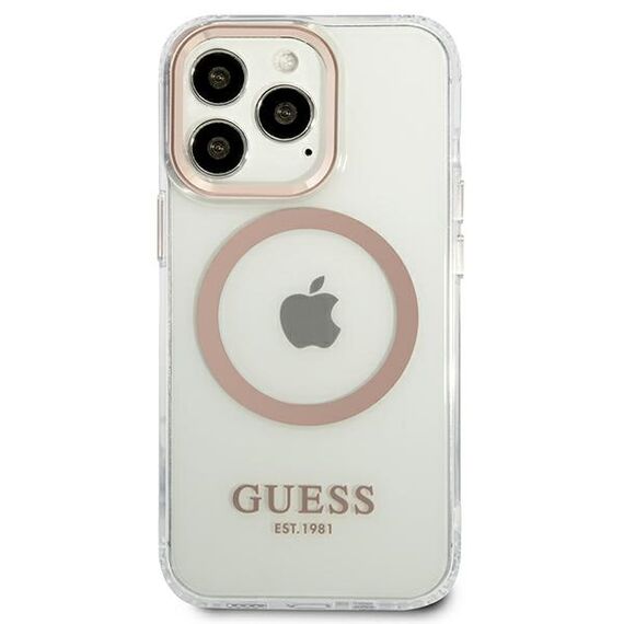 Guess GUHMP13XHTRMD iPhone 13 Pro Max 6.7 "gold / gold hard case Metal Outline Magsafe - Apple Cases - Cases - Techbox