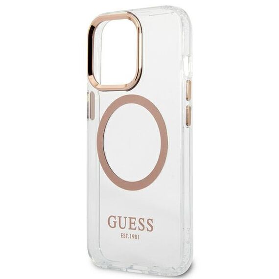 Guess GUHMP13XHTRMD iPhone 13 Pro Max 6.7 "gold / gold hard case Metal Outline Magsafe - Apple Cases - Cases - Techbox