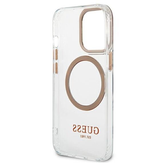 Guess GUHMP13XHTRMD iPhone 13 Pro Max 6.7 "gold / gold hard case Metal Outline Magsafe - Apple Cases - Cases - Techbox
