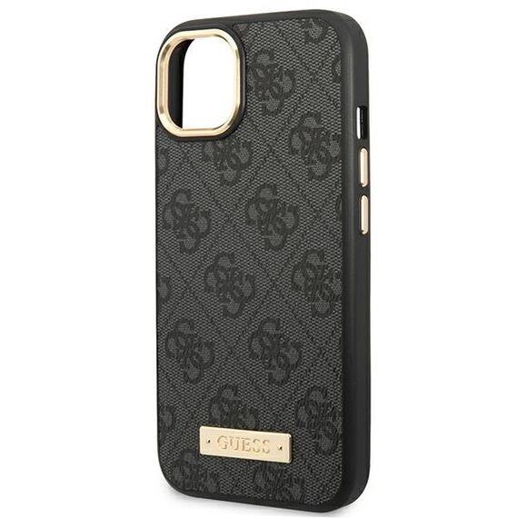 Guess GUHMP14MU4GPRK iPhone 14 Plus 6.7 "black / black hard case 4G Logo Plate MagSafe | Techbox