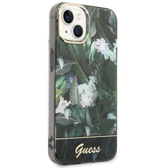 Guess Jungle Collection iPhone 14 Case - Green | Techbox
