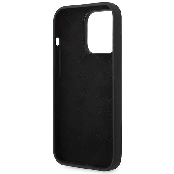 Guess Silicone Vintage Gold Logo iPhone 14 Pro Case - Black - Uncategorized Cases (2) - Cases - Techbox